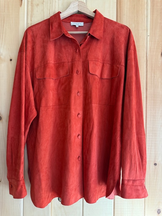 Lafayette 148 New York Tops - Lafayette 148 New York 100% Lamb Suede Button Down